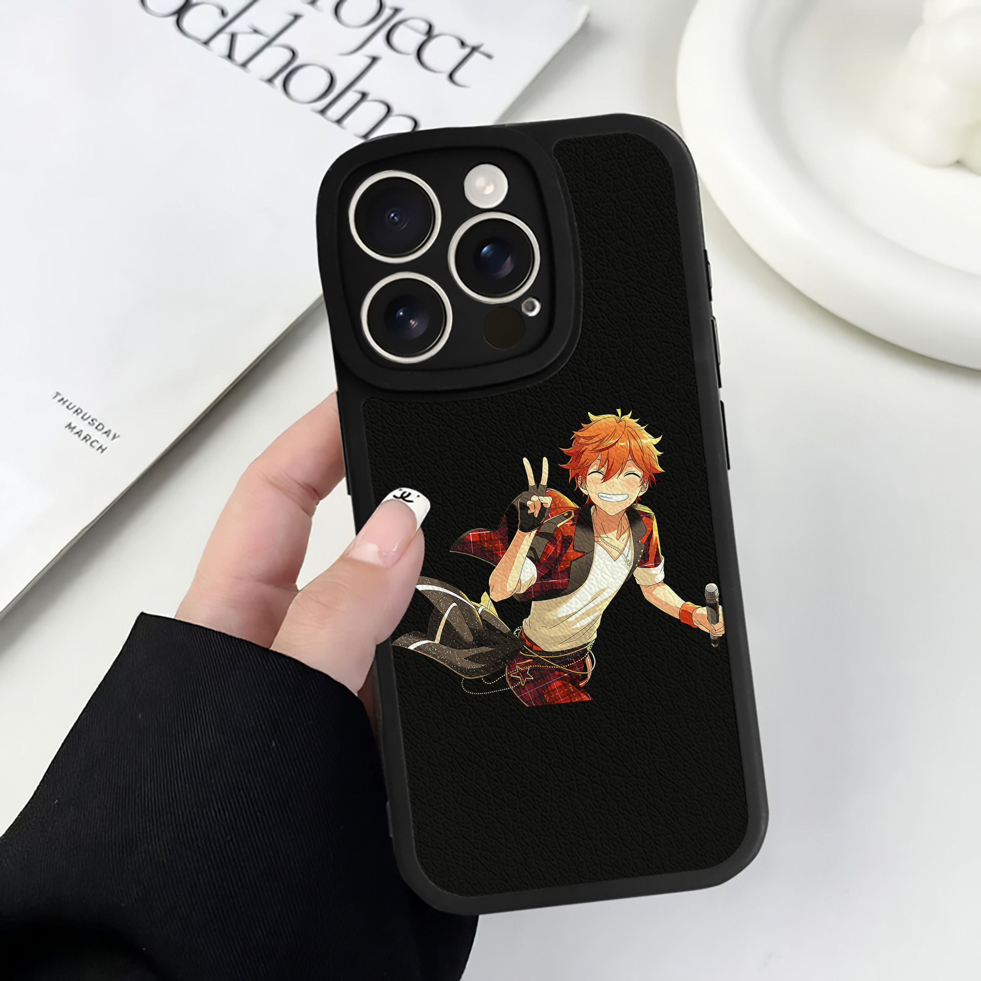 （画像用） あんさんぶるスターズ! Ensemble Stars 【iPhone 16シリーズ対応】シリコンスマホケース（レザー調） 材質：シリコン